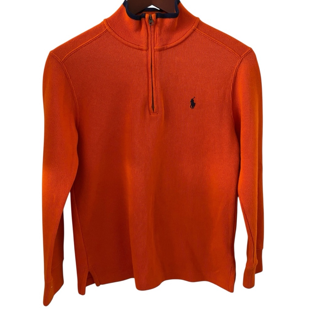 Polo Ralph Lauren Orange Quarter-Zip Sweater Women's size Medium